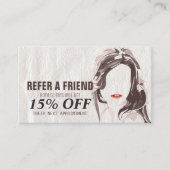 Anleitung für Makeup Artist & Hair Stylist Schönhe Empfehlungskarte (Vorderseite)