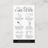 Anleitung für Minimalistische Haarverlängerungen S Visitenkarte (Vorderseite)