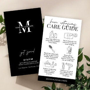 Anleitung für Minimalistische Haarverlängerungen S Visitenkarte