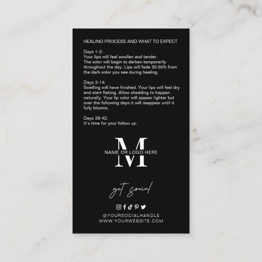 Anleitung für Minimalistische Logoklammern nach de Visitenkarte (Rückseite)