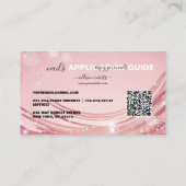 Anleitung für moderne rosa goldene Nagelfarben Visitenkarte (Rückseite)