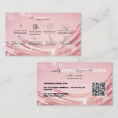 Anleitung für moderne rosa goldene Nagelfarben Visitenkarte (Vorne/Hinten)