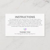 Anleitung für Pastel Regenbogen auf weißen Inhalts Visitenkarte (Rückseite)