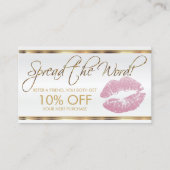 Anleitung für Pink Glitzer Lipstick Empfehlungskarte (Vorderseite)