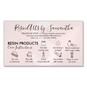 Anleitung für Rosa Resin Products Magnetische Visitenkarte