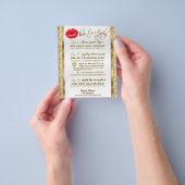 Anleitung für rote Lippen und Gold-Damaskus Flyer (Gruppe)