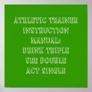 Anleitung für Sporttrainer:Trinktripl... Poster