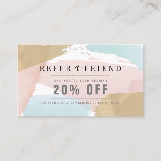 Anleitung für stilvolle Pastel Watercolor & Gold S Visitenkarte (Vorderseite)