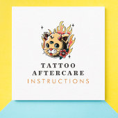 Anleitung für Tattoo Aftercare Creative Künstleris Quadratische Visitenkarte