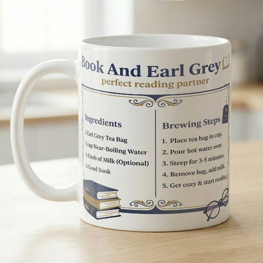 Anleitung für Teetrinker und Bücherliebhaber Kaffeetasse
