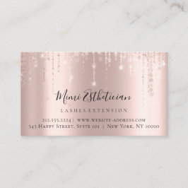 Anleitung nach der Behandlung Eyelash Rose Beauty Visitenkarte