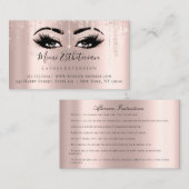 Anleitung nach der Behandlung Eyelash Rose Schönhe Visitenkarte (Vorne/Hinten)