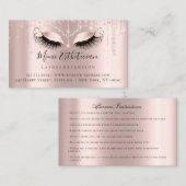 Anleitung nach der Behandlung Eyelash Rose Schönhe Visitenkarte (Vorne/Hinten)