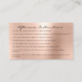 Anleitung nach der Behandlung Lashes Rose Peach Ey Visitenkarte (Rückseite)