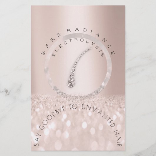 Anleitung nach der Behandlung Rose Glitzer Elektro Flyer (Vorne)