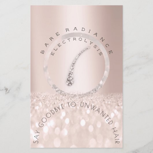 Anleitung nach der Behandlung Rose Glitzer Elektro Flyer (Vorne)