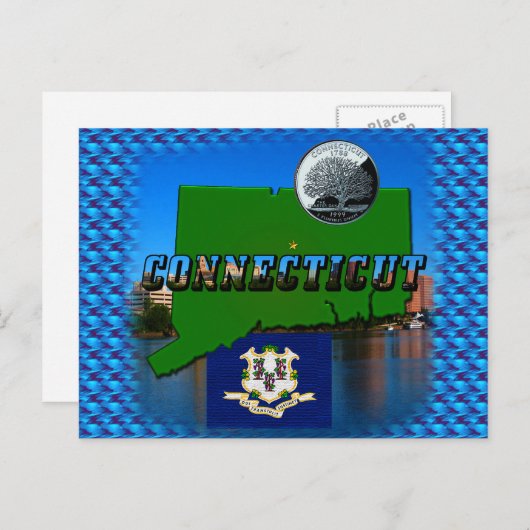 Anleitung, Text, Imitate Quarter, Flag Landschaft Postkarte (Vorne/Hinten)