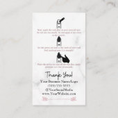 Anleitung zum Auftragen der Nägel-Anleitung Marmor Visitenkarte (Rückseite)