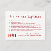 Anleitung zum Auftragen von Lippenfarben Visitenkarte (Vorderseite)