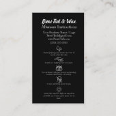 Anleitung zum Brow Tint & Wax Aftercare Visitenkarte (Vorderseite)