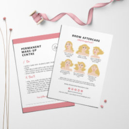 Anleitung zum dauerhaften Make-up Aftercare Visitenkarte