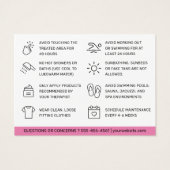 Anleitung zum Entfernen des Haarausfalls nach der  (Rückseite)