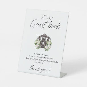 Anleitung zum Gästebuch für Hochzeiten Sockelschild