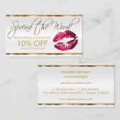 Anleitung zum Lipstick-Glitzer Empfehlungskarte (Vorne/Hinten)