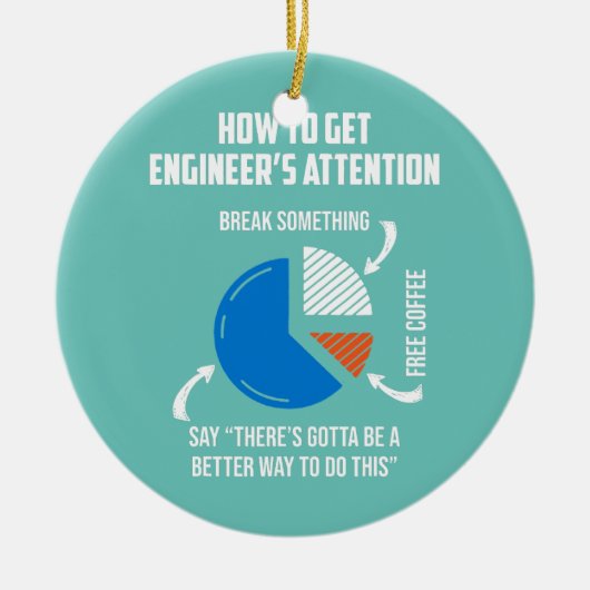 Anleitung zum Maschinenbauingenieur Keramik Ornament (Vorne)