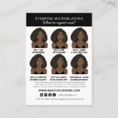 Anleitung zum Mikroblading der Augenbrauen Visitenkarte (Rückseite)