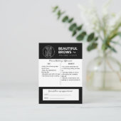 Anleitung zum Mikroblading der Augenbrauen Visitenkarte (Stehend Vorderseite)