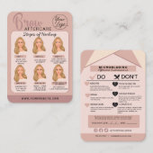 Anleitung zum Mikroblading der Augenbrauen Visitenkarte (Vorne/Hinten)