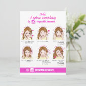 Anleitung zum Mikroblading nach der Augenbrauenpfl Einladung (Stehend Vorderseite)