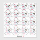 Anleitung zum Niedlichen Schokoladencup der heißen Aufkleber (Blatt)