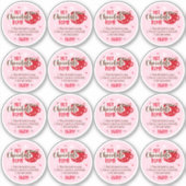 Anleitung zum Servieren der rosa Kakaombombe Aufkleber (Vorderseite)