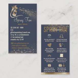 Anleitung zum Spray Tanning der Sprink-Aftercare-S Visitenkarte