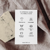 Anleitung zum Waschen T - Shirt schwarz und weiß p Visitenkarte