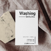 Anleitung zum Waschen T - Shirt schwarz und weiß p Visitenkarte