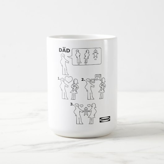 Anleitung zum Zusammenstellen eines Adoptiv-Vaters Kaffeetasse (Mittel)