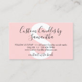 Anleitung zur Behandlung der rosa schwarzen Kerze Visitenkarte (Vorderseite)