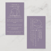 Anleitung zur Behandlung von Lila Vasen-Töpfern Visitenkarte (Vorne/Hinten)