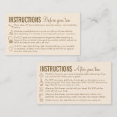 Anleitung zur Beige vor dem Spritzen nach dem Bräu Visitenkarte (Vorne/Hinten)