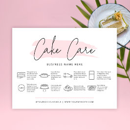 Anleitung zur Cake Care Card Girly Pink Wasserfarb Dankeskarte