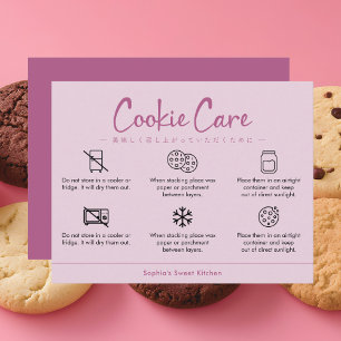Anleitung zur Cookie-Pflege Dusty Pink Minimalisti Dankeskarte
