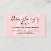 Anleitung zur Dermaplaning nach der Behandlung Visitenkarte (Vorderseite)