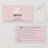 Anleitung zur Eyebrow Crown Microblading Visitenkarte (Vorne/Hinten)