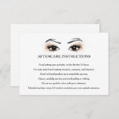 Anleitung zur Eyelash-Erweiterung Brow-Bar Afterca Einladung (Vorne/Hinten)