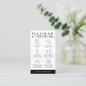 Anleitung zur Gesichtspflege Minimaler Ästhetiker Visitenkarte (Stehend Vorderseite)