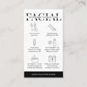 Anleitung zur Gesichtspflege Minimaler Ästhetiker Visitenkarte (Vorderseite)