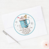 Anleitung zur heißen Schokoladenbombe Runder Aufkleber (Umschlag)